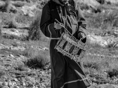 Tamborilero en el Calvario. Fotografía de Elena Lisón Sánchez