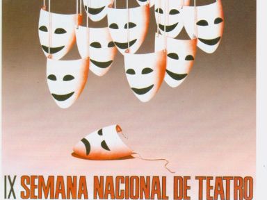 Teatro. IX Semana Nacional de Teatro de Sordos (Madrid, 1987) (Cartel). © Confederación Estatal de Personas Sordas CNSE
