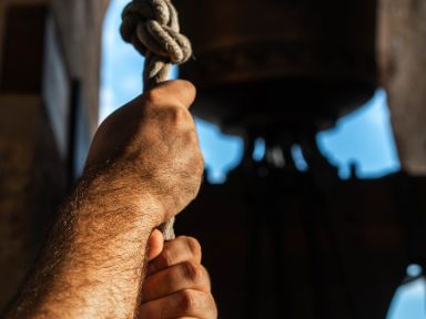 Preparado para empezar el volteo de la campana. Campaners d'Albaida © Francisco Boronat Tejada